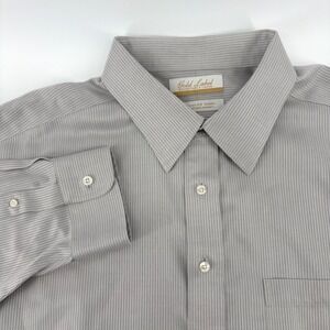 Roundtree & Yorke‎ Gold Label Striped Dress Shirt - Size 18 / 35 - Men's